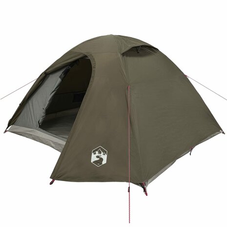 Koepeltent 4-persoons waterdicht bruin 4