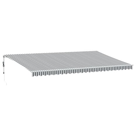 Luifel automatisch uittrekbaar 600x300 cm antracietkleur en wit 2