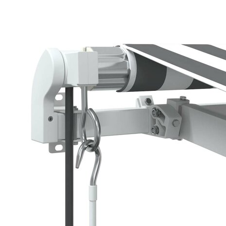 Luifel automatisch uittrekbaar 600x300 cm antracietkleur en wit 6