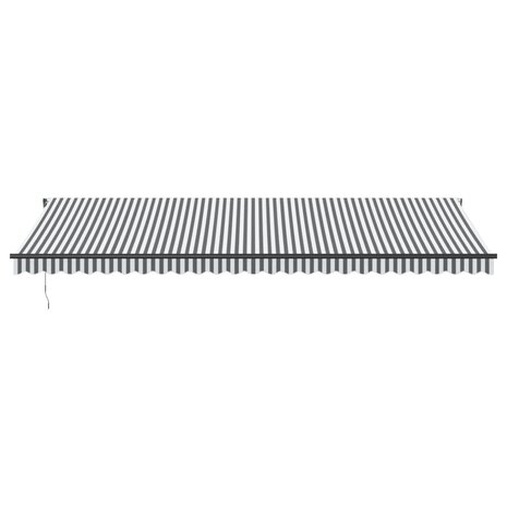 Luifel automatisch uittrekbaar 600x300 cm antracietkleur en wit 3