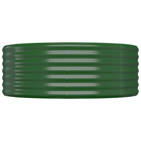 Plantenbak 100x100x36 cm gepoedercoat staal groen 3