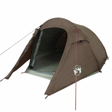 Tunneltent 2-persoons waterdicht bruin 4