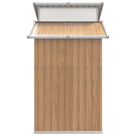 Tuinschuur 270x130x208,5 cm gegalvaniseerd staal bruin 5