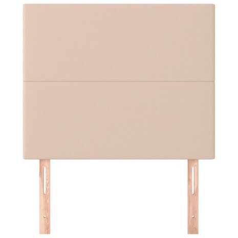 Hoofdborden 2 st 100x5x78/88 cm kunstleer cappuccinokleurig 3
