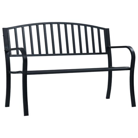 Tuinbank 120 cm staal zwart 1
