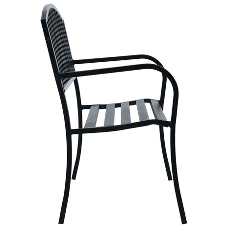 Tuinbank 120 cm staal zwart 3