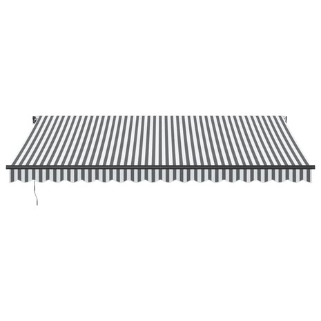 Luifel automatisch uittrekbaar 450x350 cm antraciet en wit 3