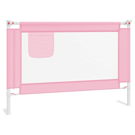 Bedhekje peuter 100x25 cm stof roze 2