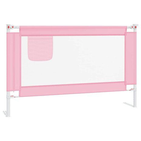 Bedhekje peuter 120x25 cm stof roze 2