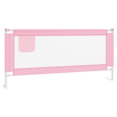 Bedhekje peuter 200x25 cm stof roze 2