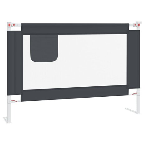Bedhekje peuter 100x25 cm stof donkergrijs 2