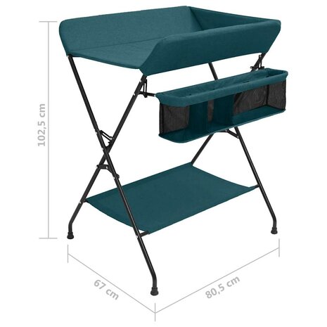 Verschoontafel ijzer groen 10