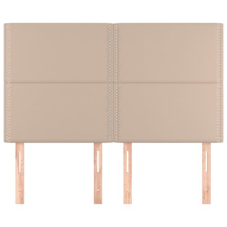 Hoofdborden 4 st 72x5x78/88 cm kunstleer cappuccinokleurig 3