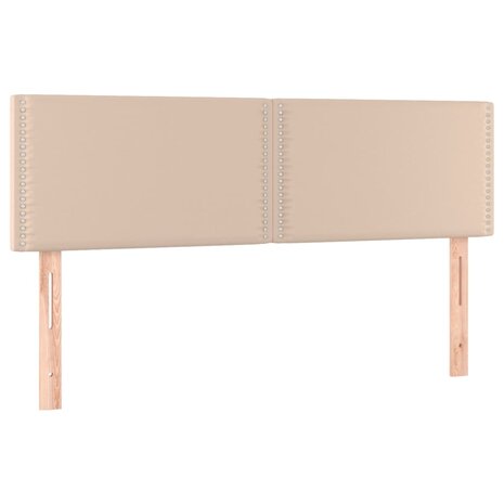 Hoofdborden 2 st 72x5x78/88 cm kunstleer cappuccinokleurig 2