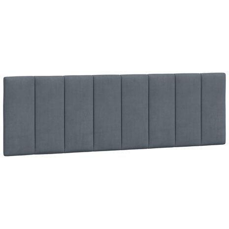 Hoofdbordkussen 160 cm fluweel donkergrijs 2