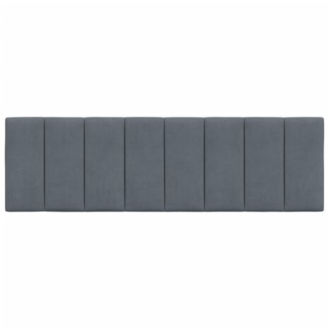 Hoofdbordkussen 160 cm fluweel donkergrijs 5