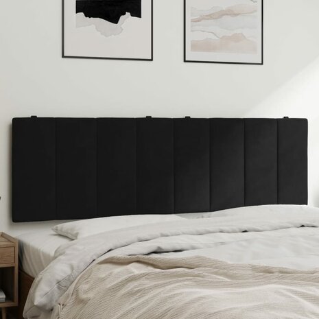 Hoofdbordkussen 160 cm fluweel zwart 1