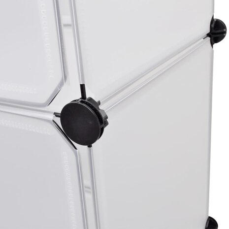 Kast met 9 compartimenten modulair 37x115x150 cm wit  6