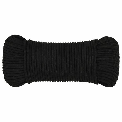 Werktouw 3 mm 100 m polyester zwart 3
