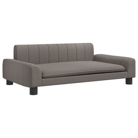 Kinderbank 90x53x30 cm stof taupe 2