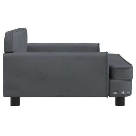 Kinderbank 90x53x30 cm fluweel donkergrijs 4