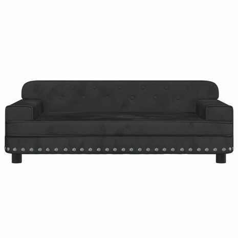 Kinderbank 90x53x30 cm fluweel zwart 3