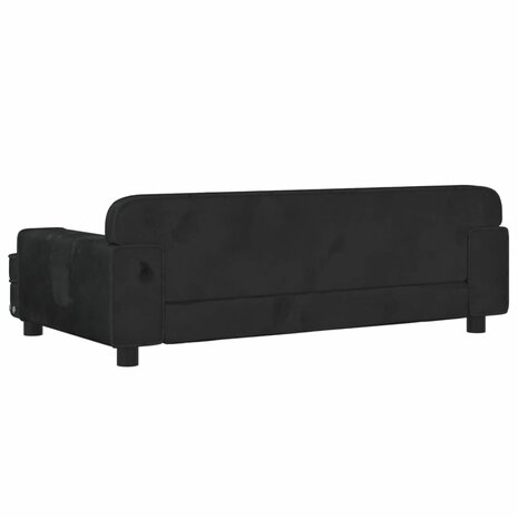 Kinderbank 90x53x30 cm fluweel zwart 5