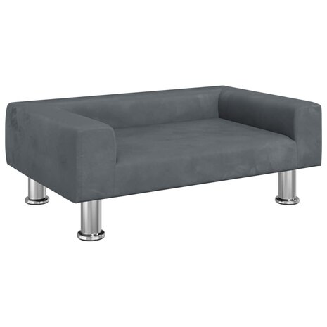 Kinderbank 70x45x26,5 cm fluweel donkergrijs 2