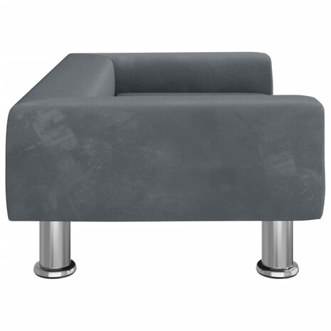 Kinderbank 70x45x26,5 cm fluweel donkergrijs 4