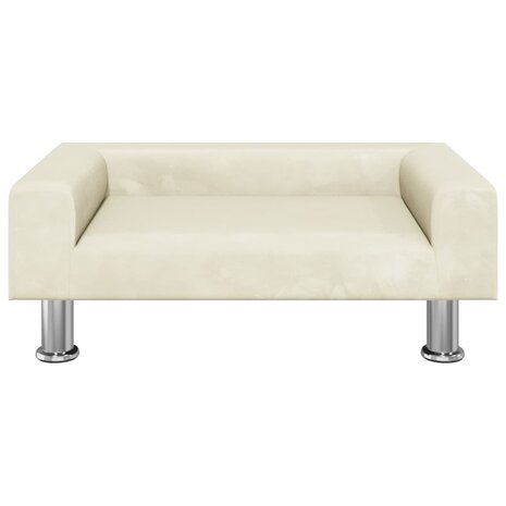 Kinderbank 70x45x26,5 cm fluweel crèmekleurig 3