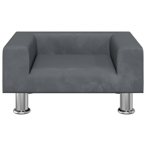 Kinderbank 50x40x26,5 cm fluweel donkergrijs 3