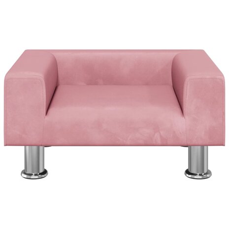 Kinderbank 50x40x26,5 cm fluweel roze 3