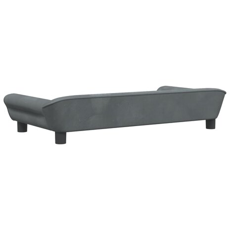 Kinderbank 100x50x26 cm fluweel donkergrijs 5