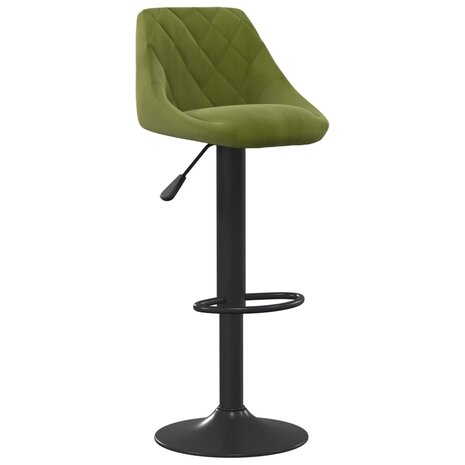 Barkruk fluweel lichtgroen 2