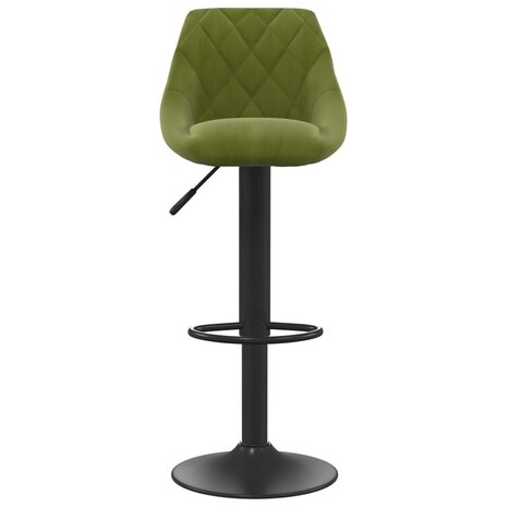 Barkruk fluweel lichtgroen 3