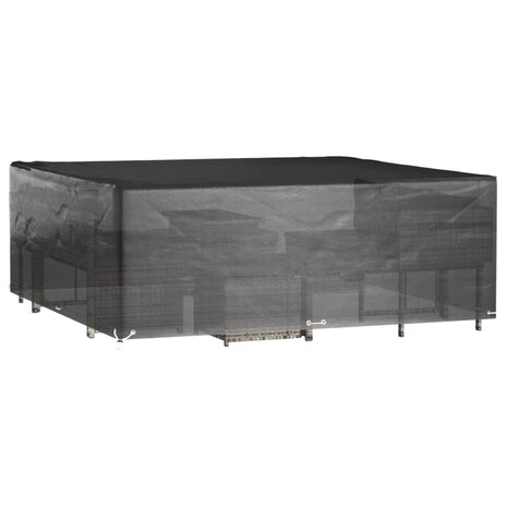 Tuinmeubelhoezen 2 st 16 oogjes vierkant 300x300x75 cm 9