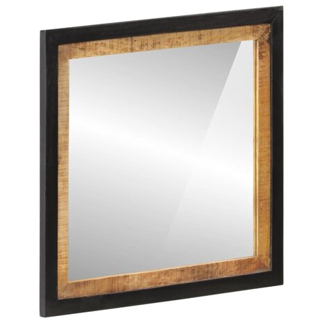 Badkamerspiegel 55x1x60 cm glas en massief mangohout 2