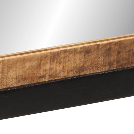 Badkamerspiegel 55x1x60 cm glas en massief mangohout 5