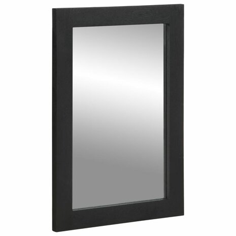 Badkamerspiegel 50x70x2,5 cm bewerkt hout en messing zwart 1