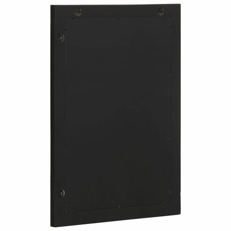Badkamerspiegel 50x70x2,5 cm bewerkt hout en messing zwart 3