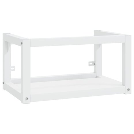 Wastafelframe wandgemonteerd 59x38x31 cm ijzer wit 2