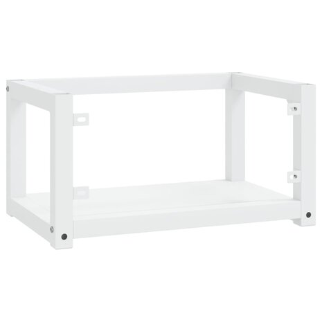 Wastafelframe wandgemonteerd 59x38x31 cm ijzer wit 5