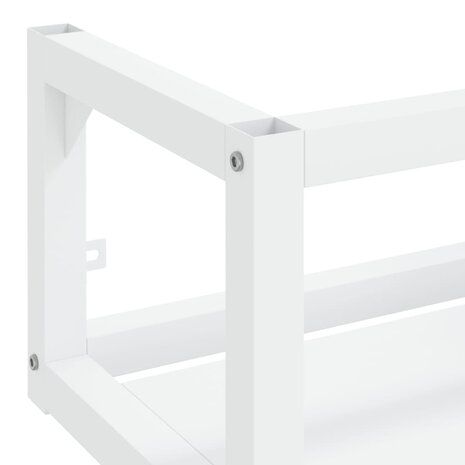 Wastafelframe wandgemonteerd 59x38x31 cm ijzer wit 6