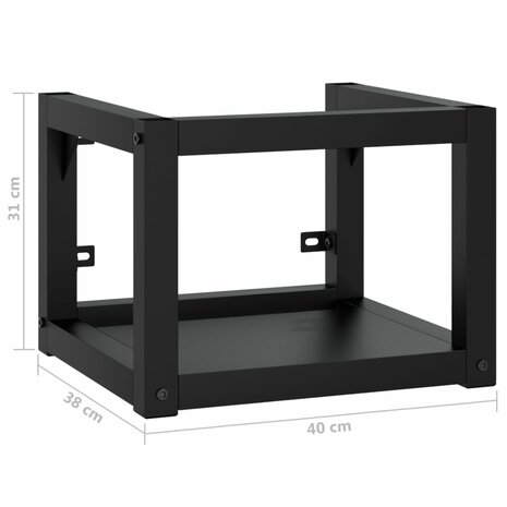 Wastafelframe wandgemonteerd 40x38x31 cm ijzer zwart 7