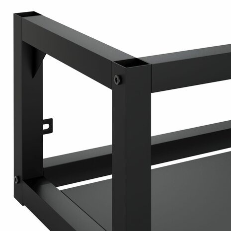 Wastafelframe wandgemonteerd 79x38x31 cm ijzer zwart 6