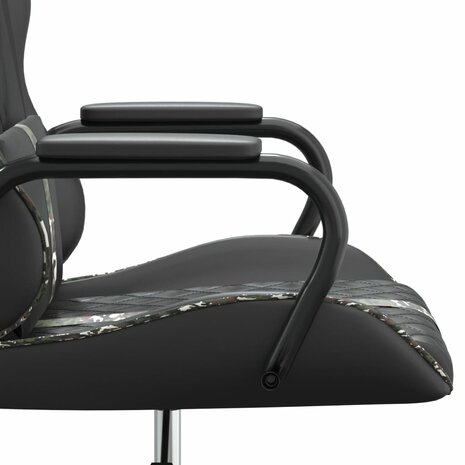 Gamestoel kunstleer zwart en camouflage 10
