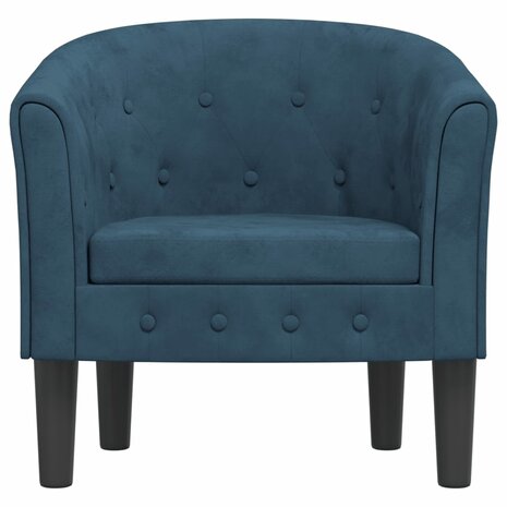 Kuipstoel fluweel donkerblauw 3