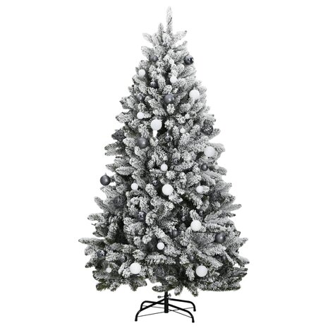 Kunstkerstboom met scharnieren 300 LED&apos;s en kerstballen 270 cm 4