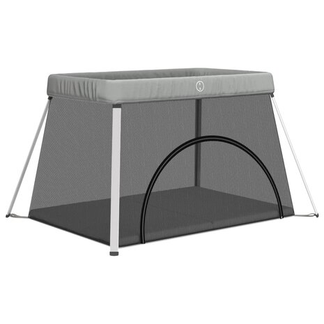 Babybox met matras linnen lichtgrijs 2