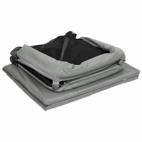 Babybox met matras linnen lichtgrijs 9